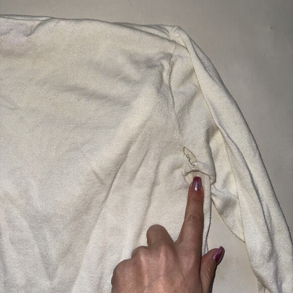 Elle White Sequin Button-Up Cardigan - Size Medium - Picture 5 of 5